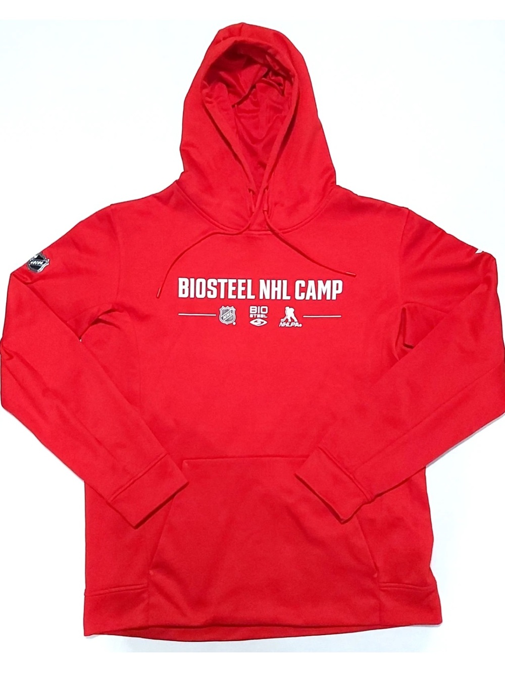 RARE Fanatics Authentic Pro BioSteel NHL Camp Hoodie Men's Small Red NHLPA